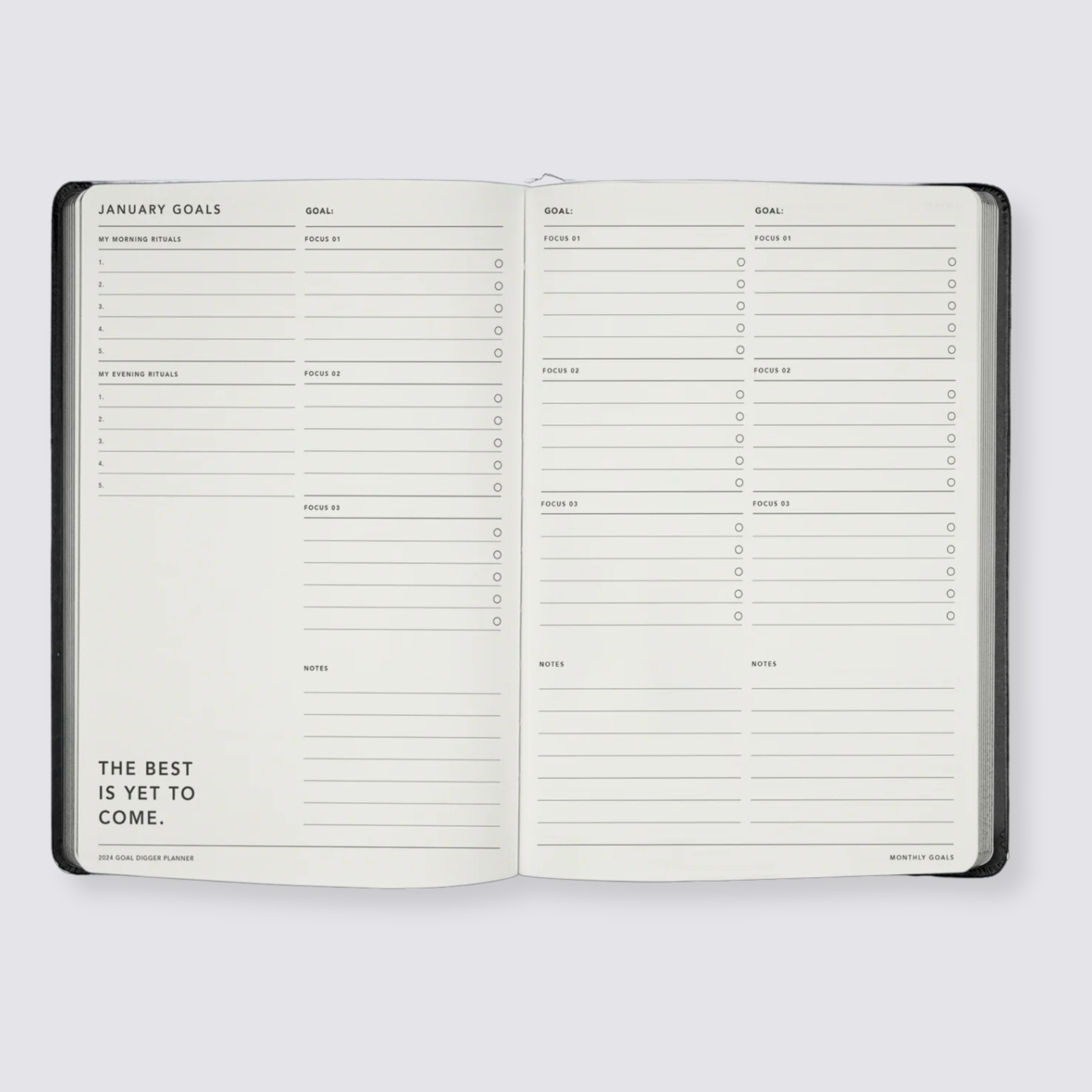 2024 weekly goal planner diary