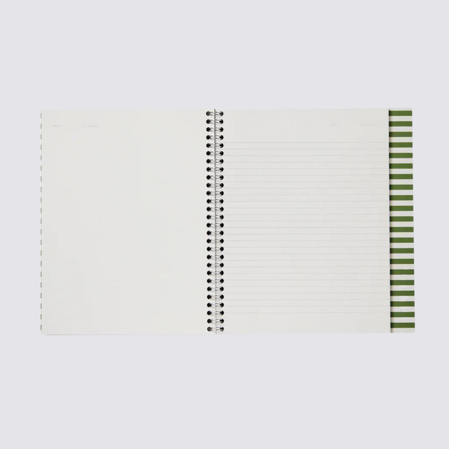 Green Striped Notebook