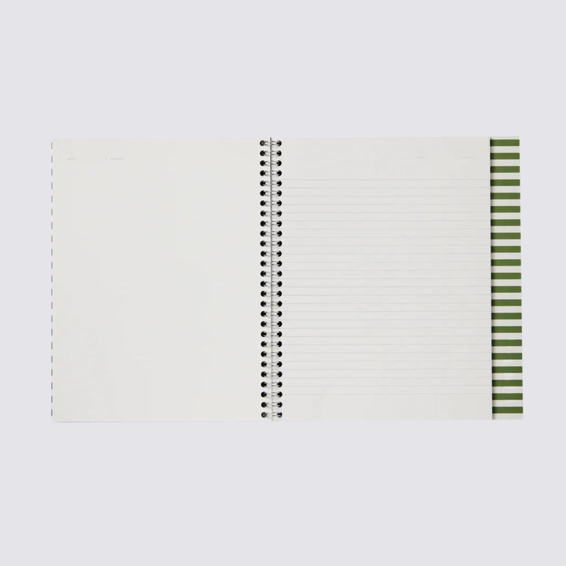 Green Striped Notebook