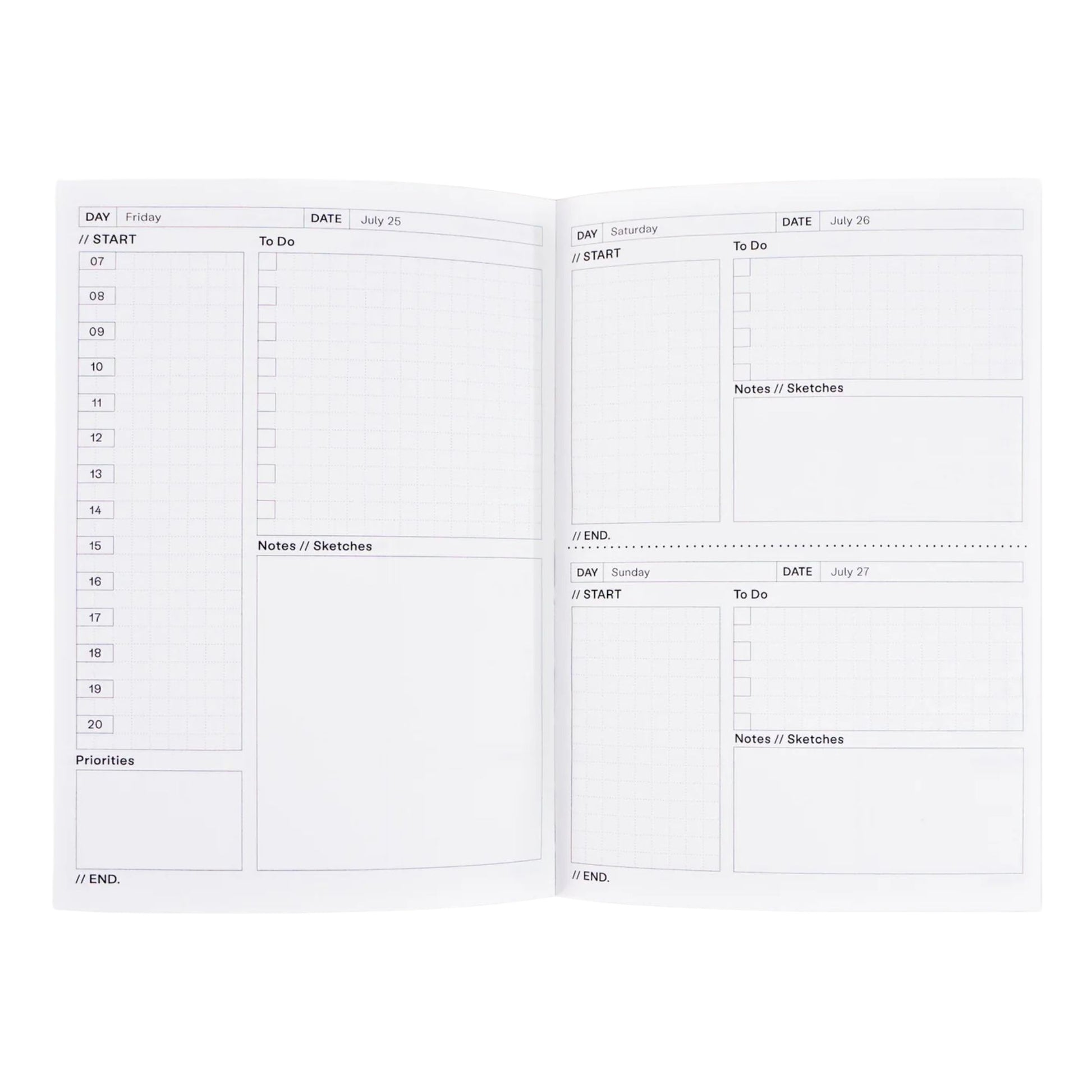Daily Undated Planner  - Palau No. 1