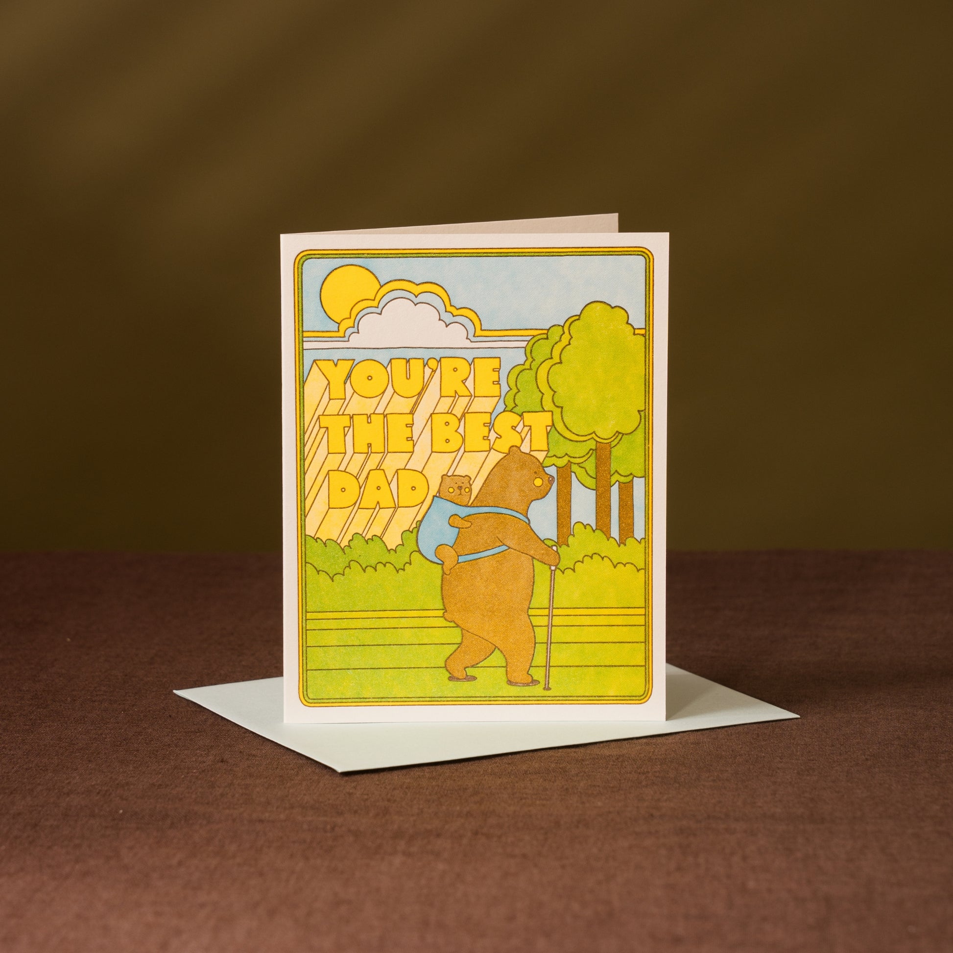 Best Dad Hiking Bears Card