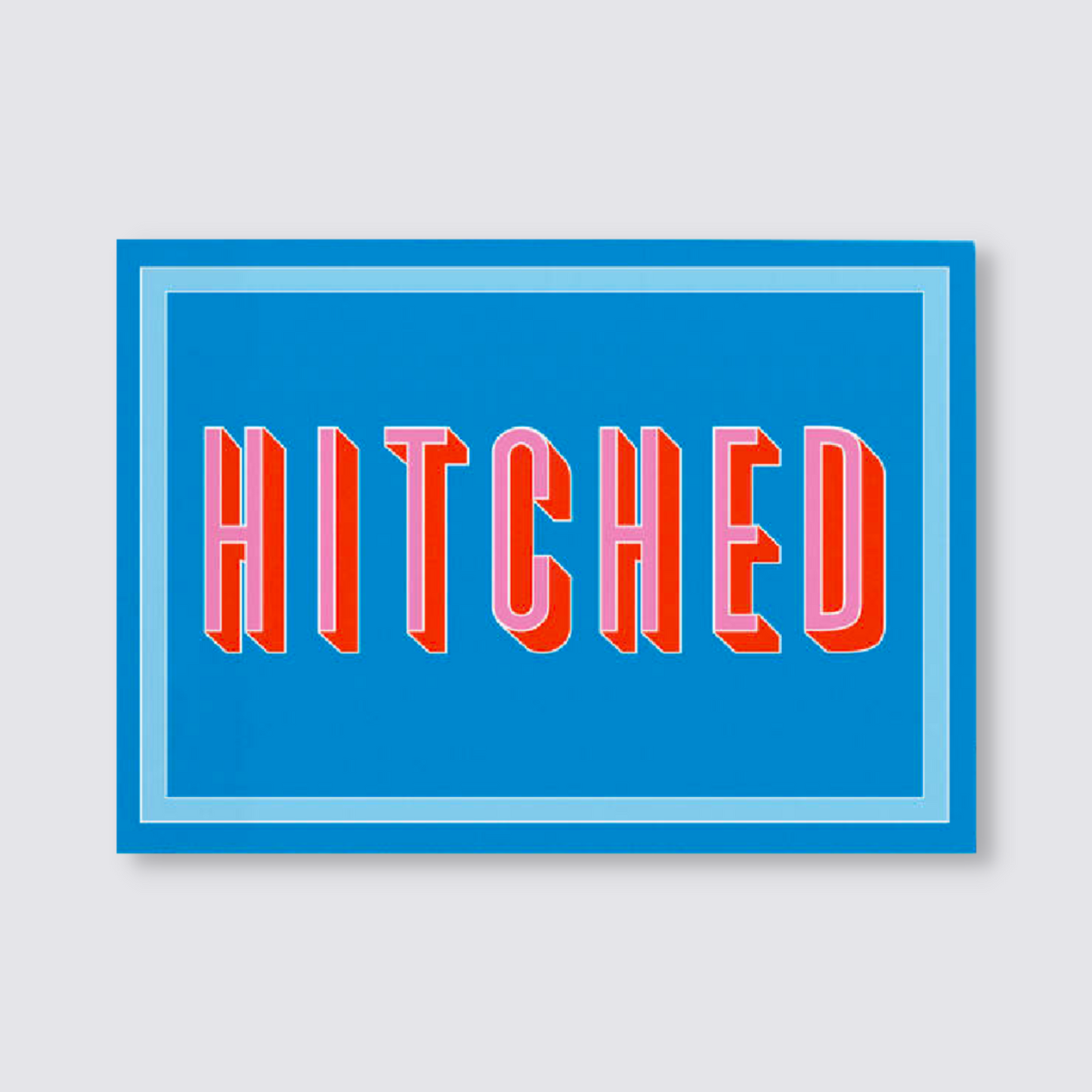 Hitched Just Married Card