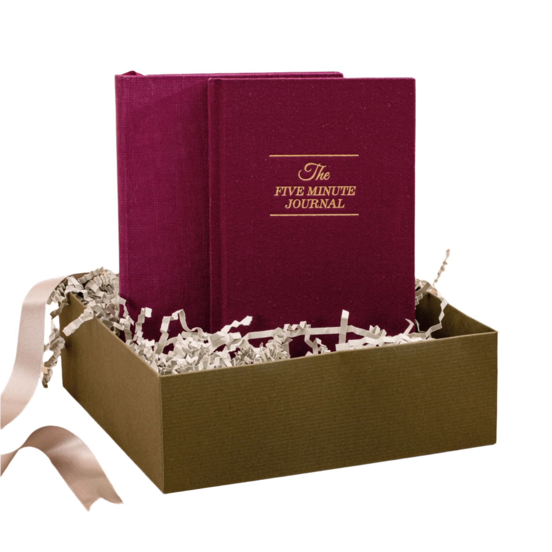 Clifton Notebook & Five Minute Journal Gift Set - Mulberry Red