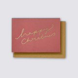 burgundy happy christmas card katie leamon