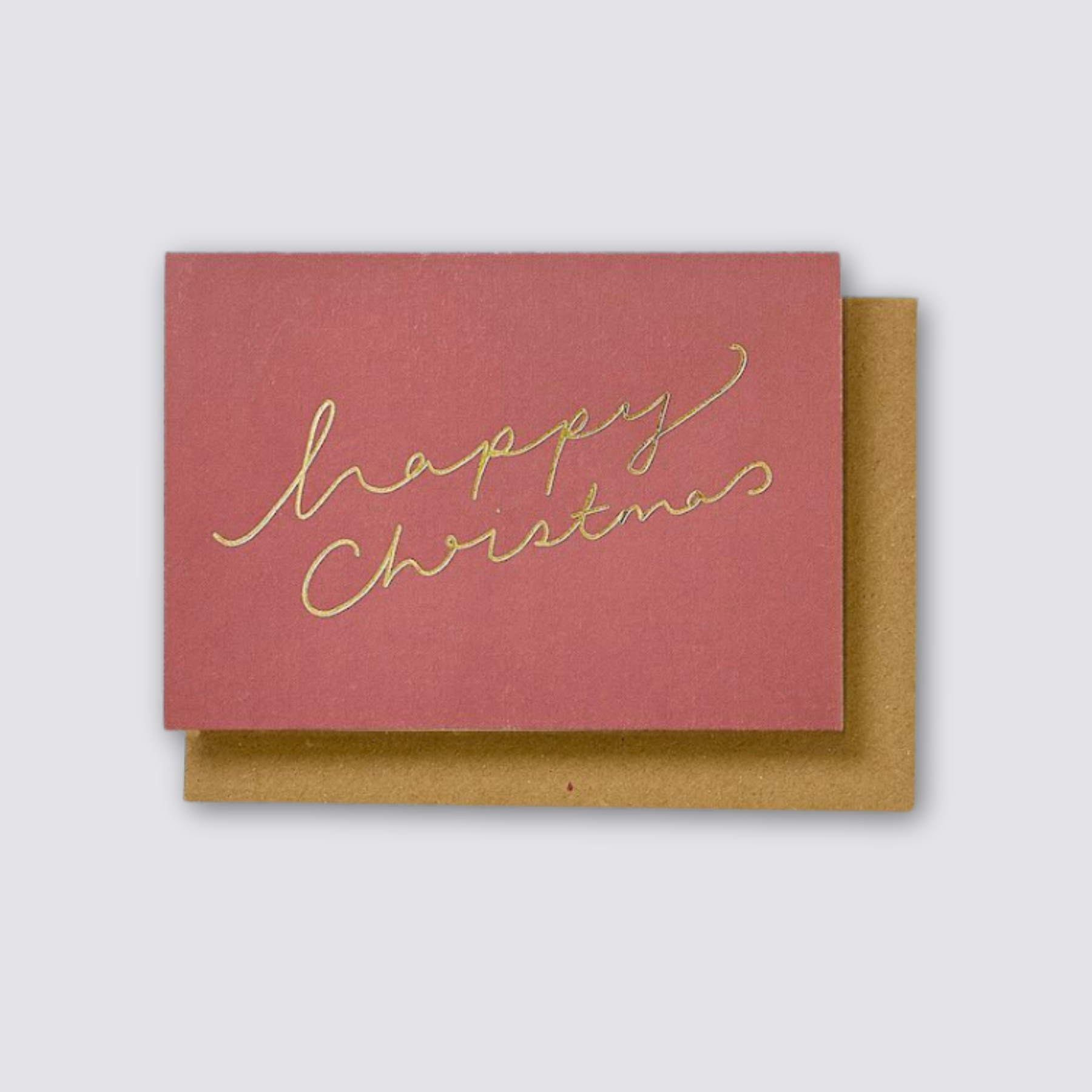 burgundy happy christmas card katie leamon