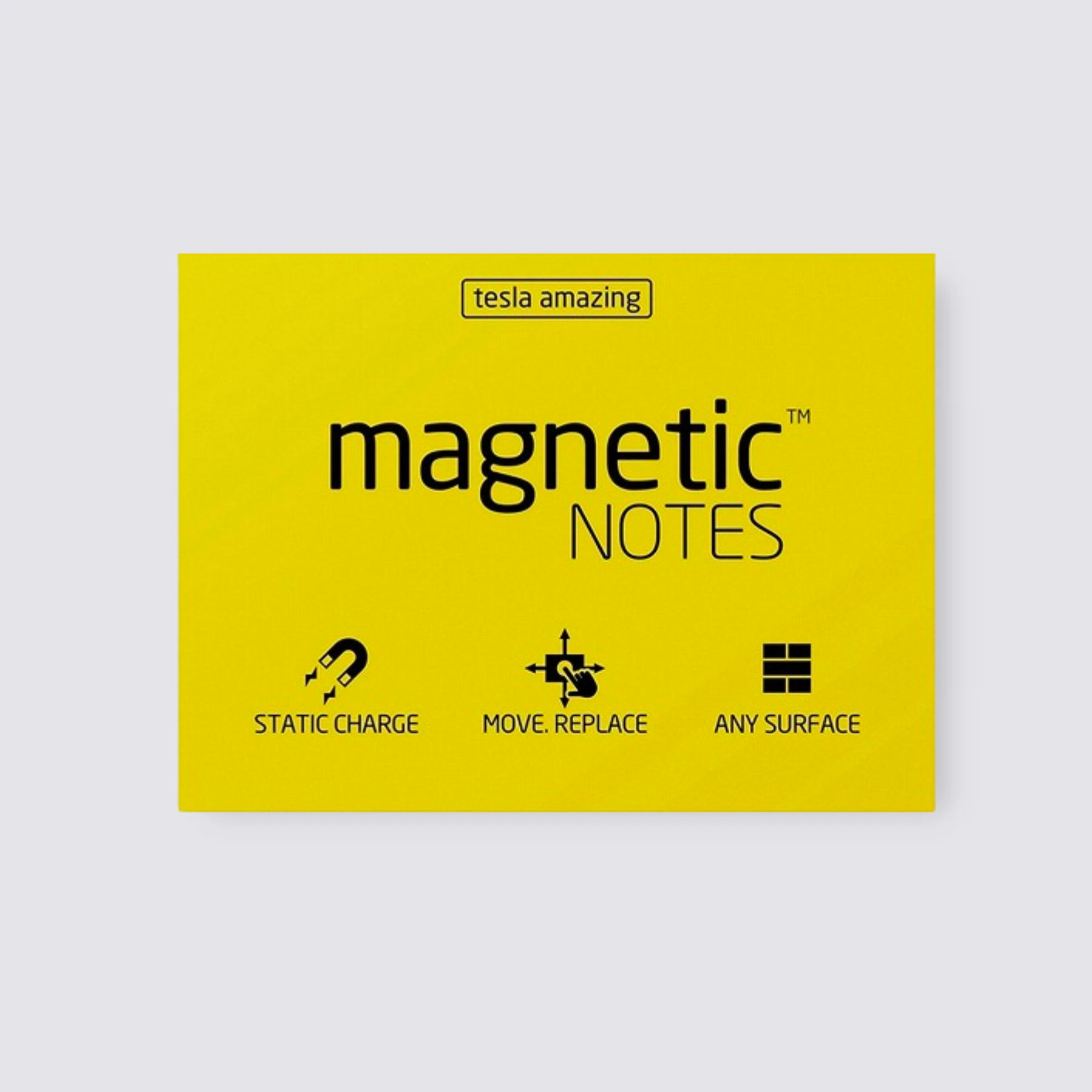 Yellow magnetic sticky notes