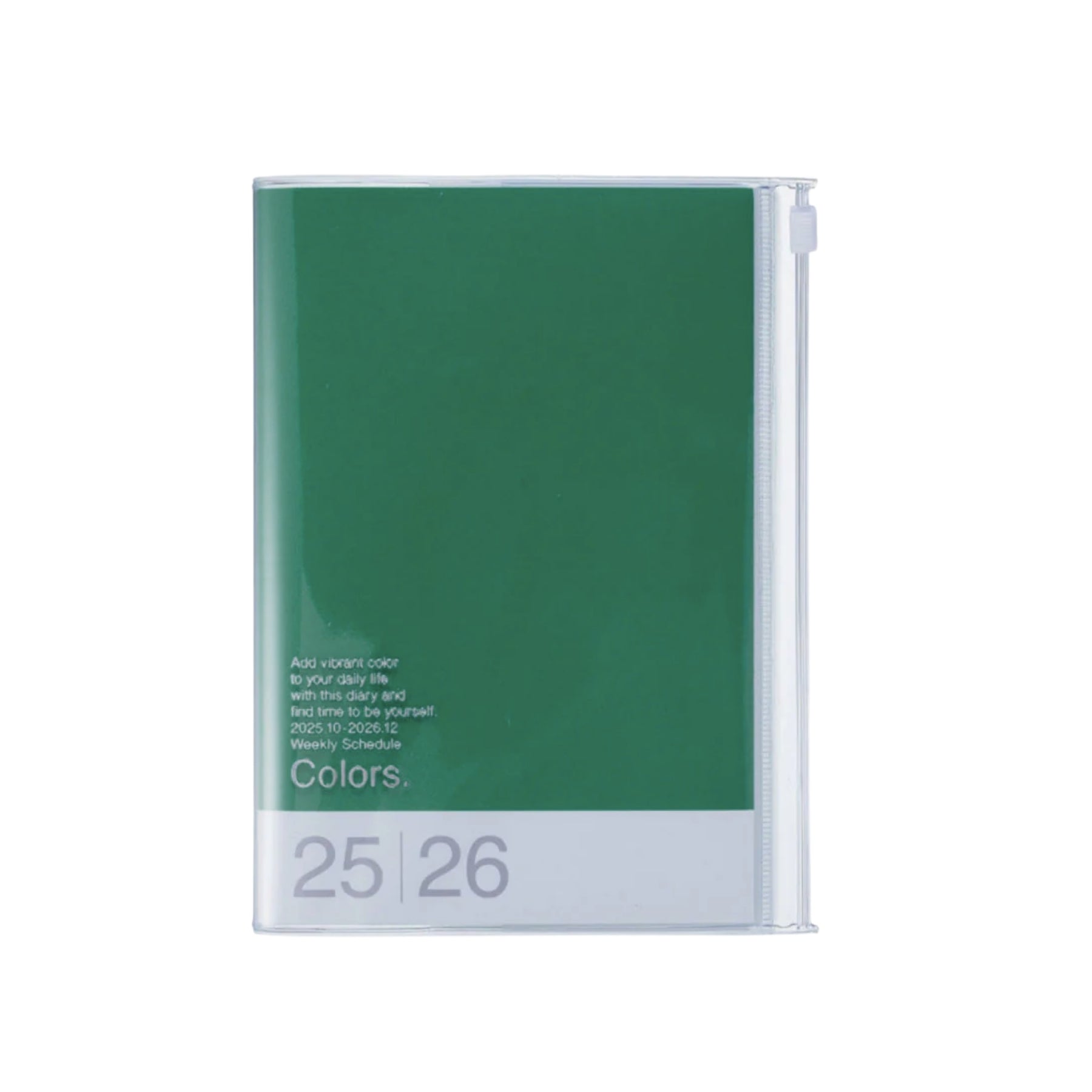 2025-2026 Colors Weekly A6 Diary - Green