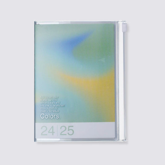 2024-2025 Gradient Weekly A6 Diary - Green