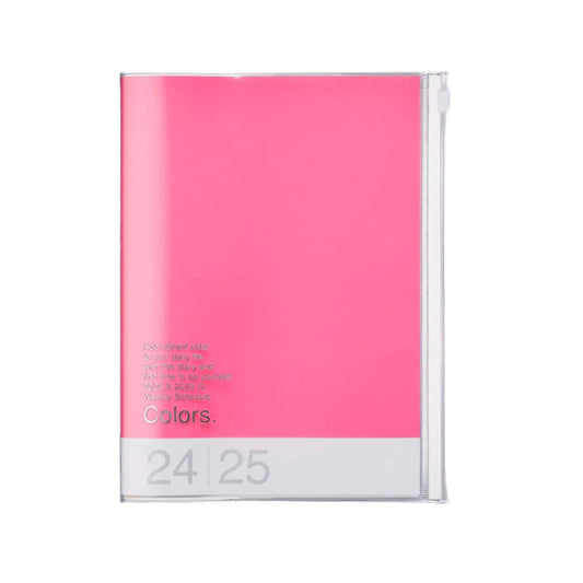 2024-2025 Colors Weekly A6 Diary - Pink