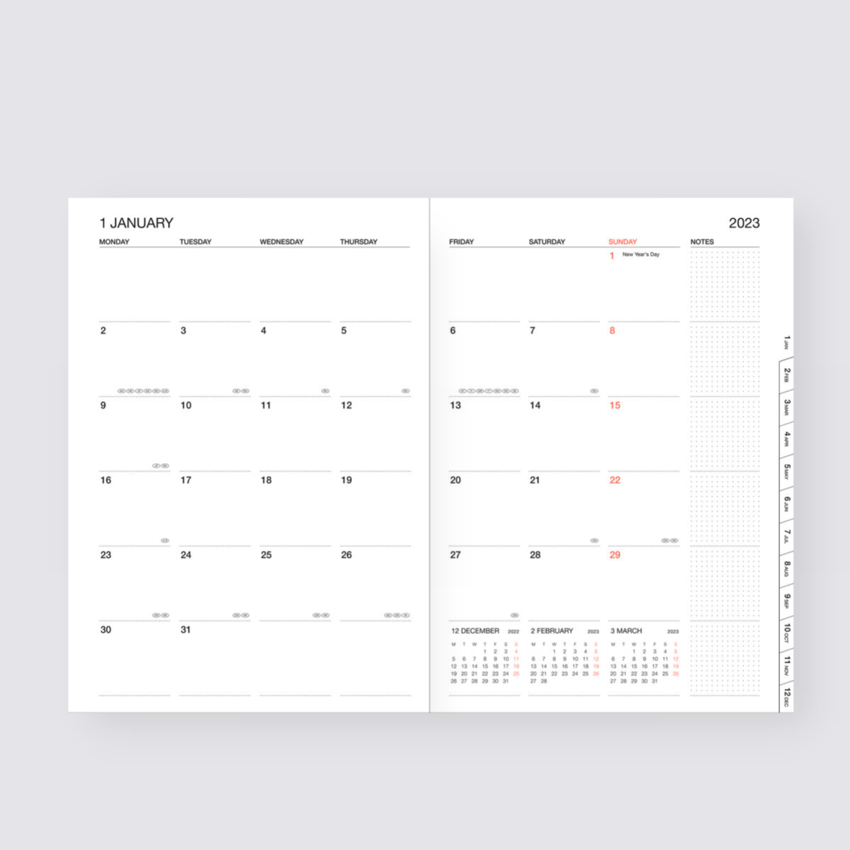 A5 Weekly Vertical Diary