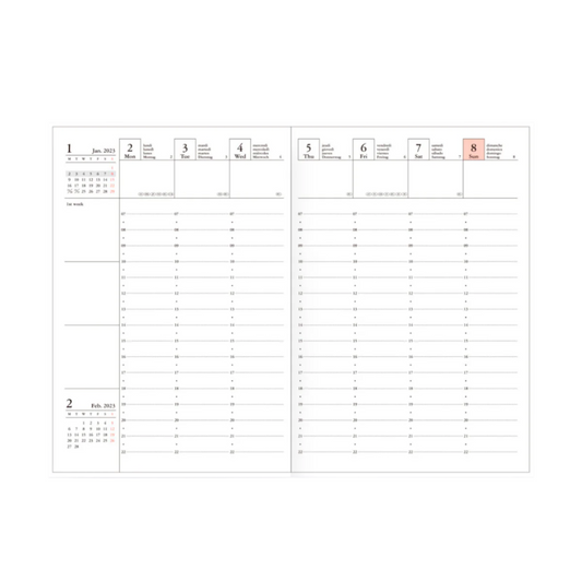 2025-2026 Colors Weekly A6 Diary - Green