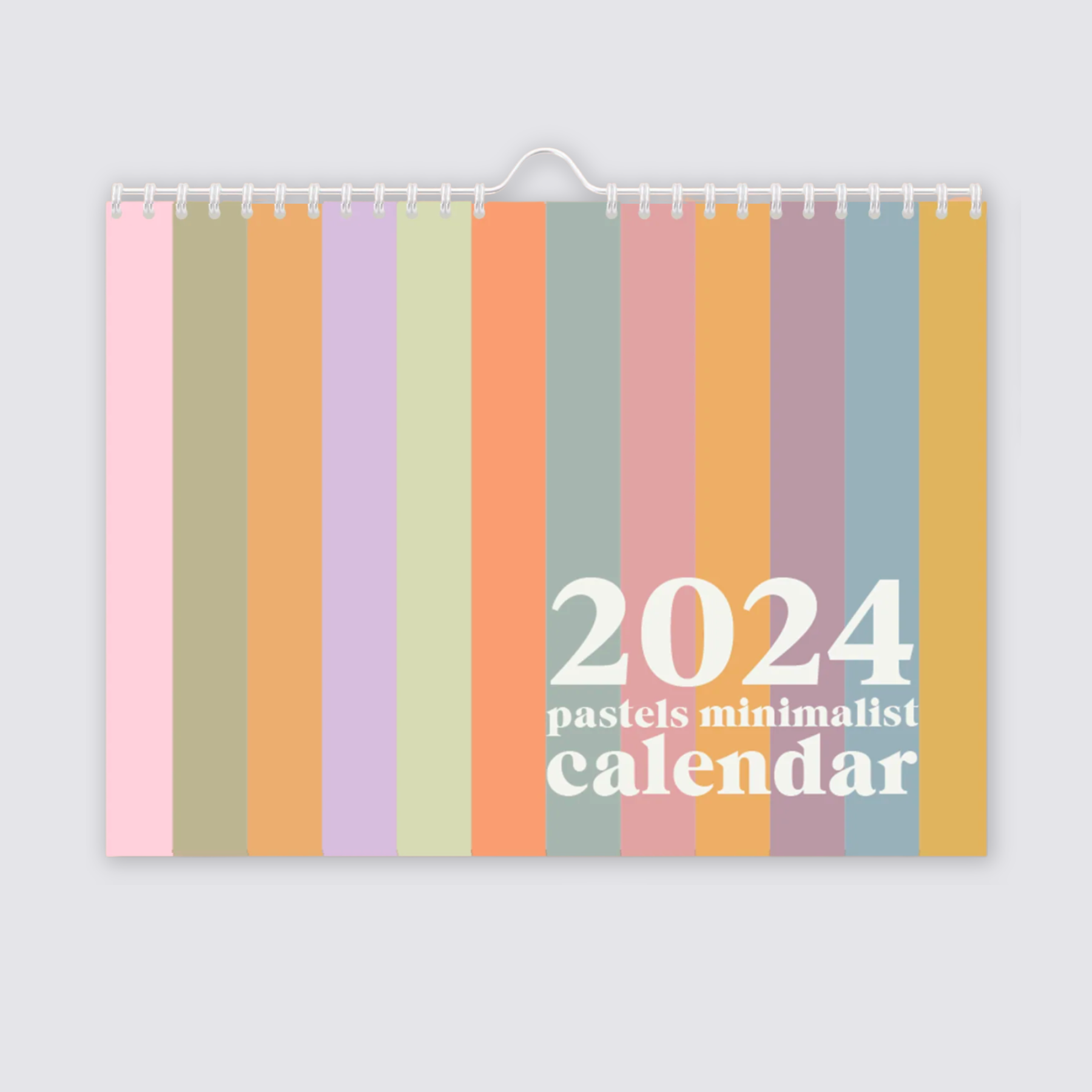 Minimalist landscape calendar 2024