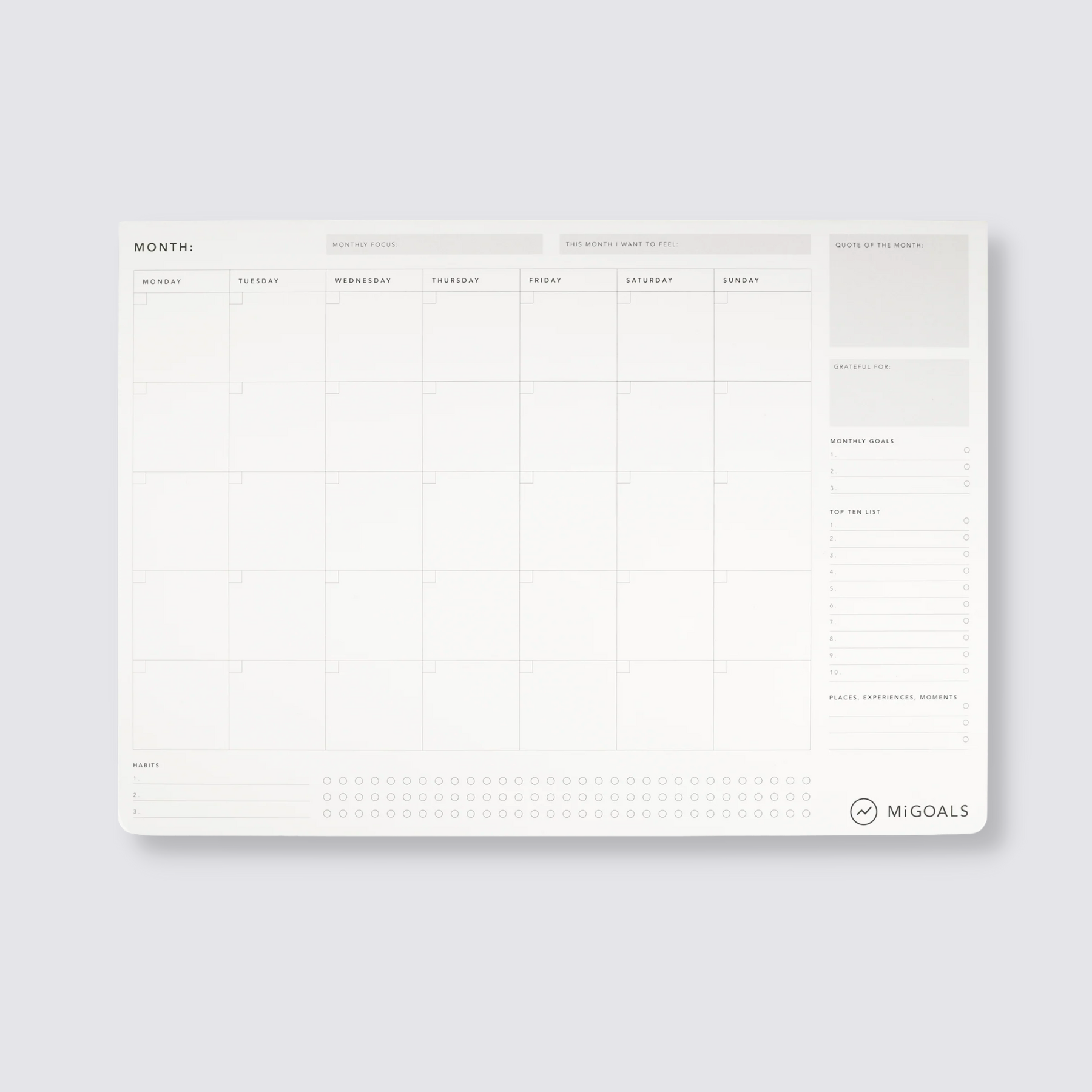 Monthly Desk Pad | Productivity Planner & Notepad | Papersmiths