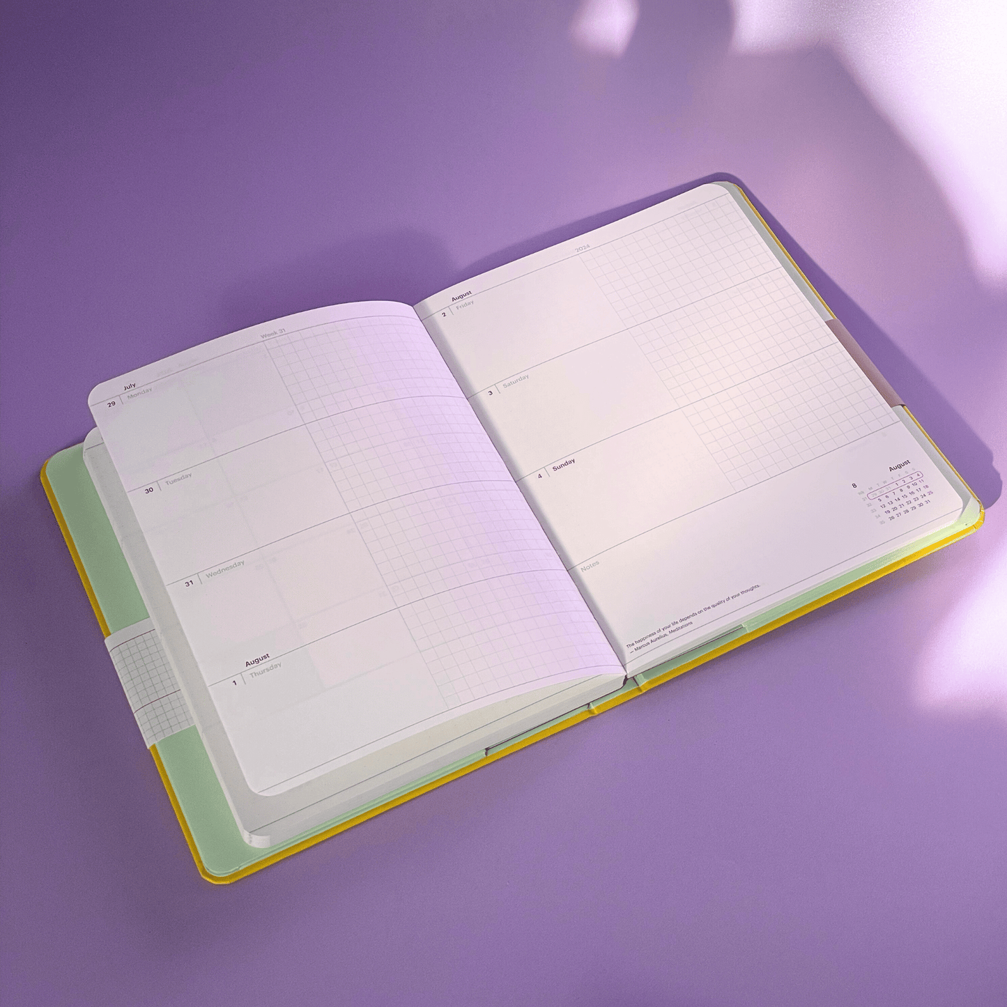2024 Weekly Refillable Diary - Sunshine Yellow