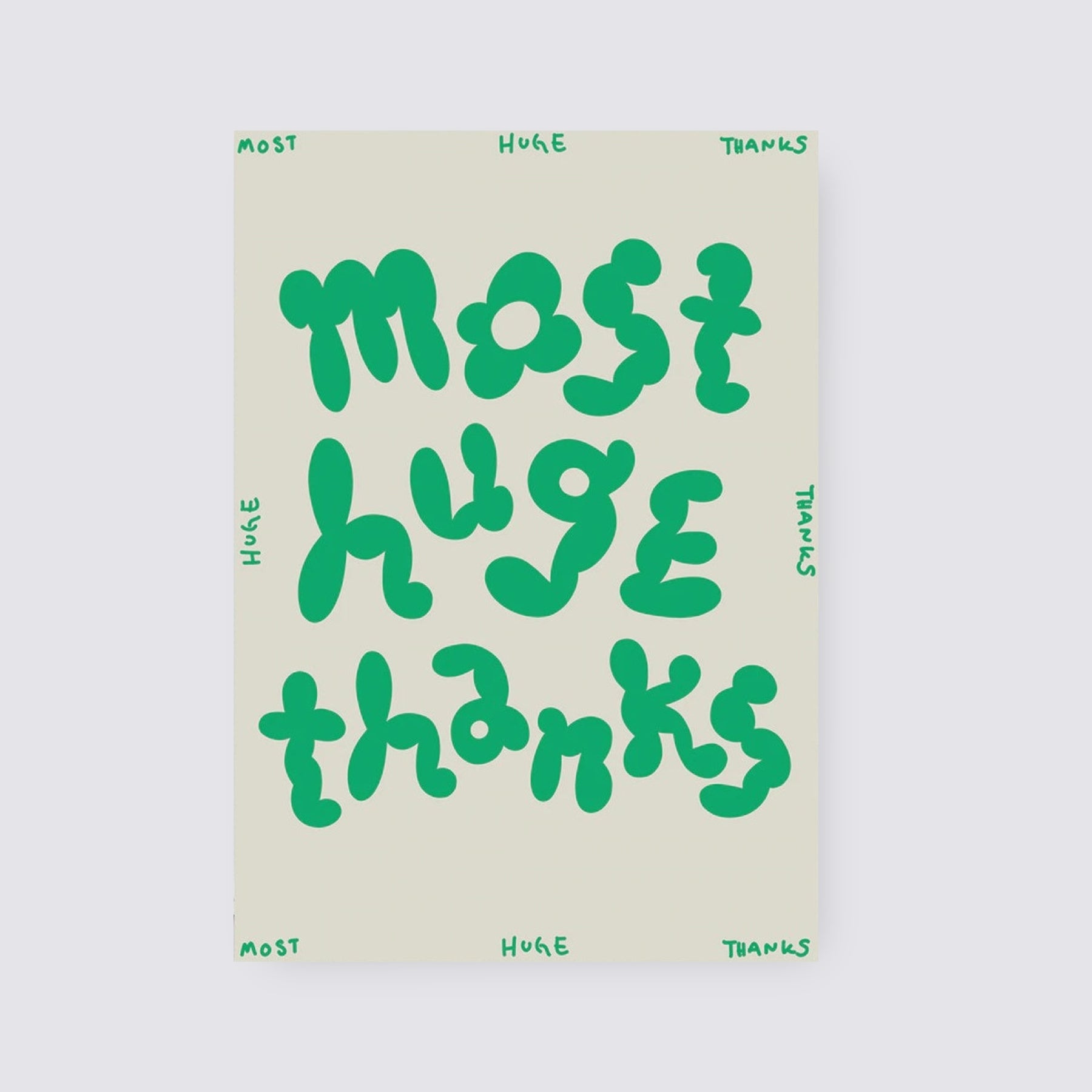 Most Huge Thanks Embossed card