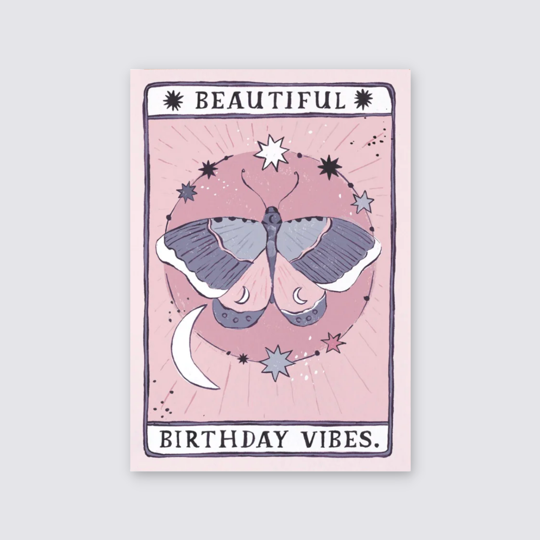 Moth Illustrated Birthday Card