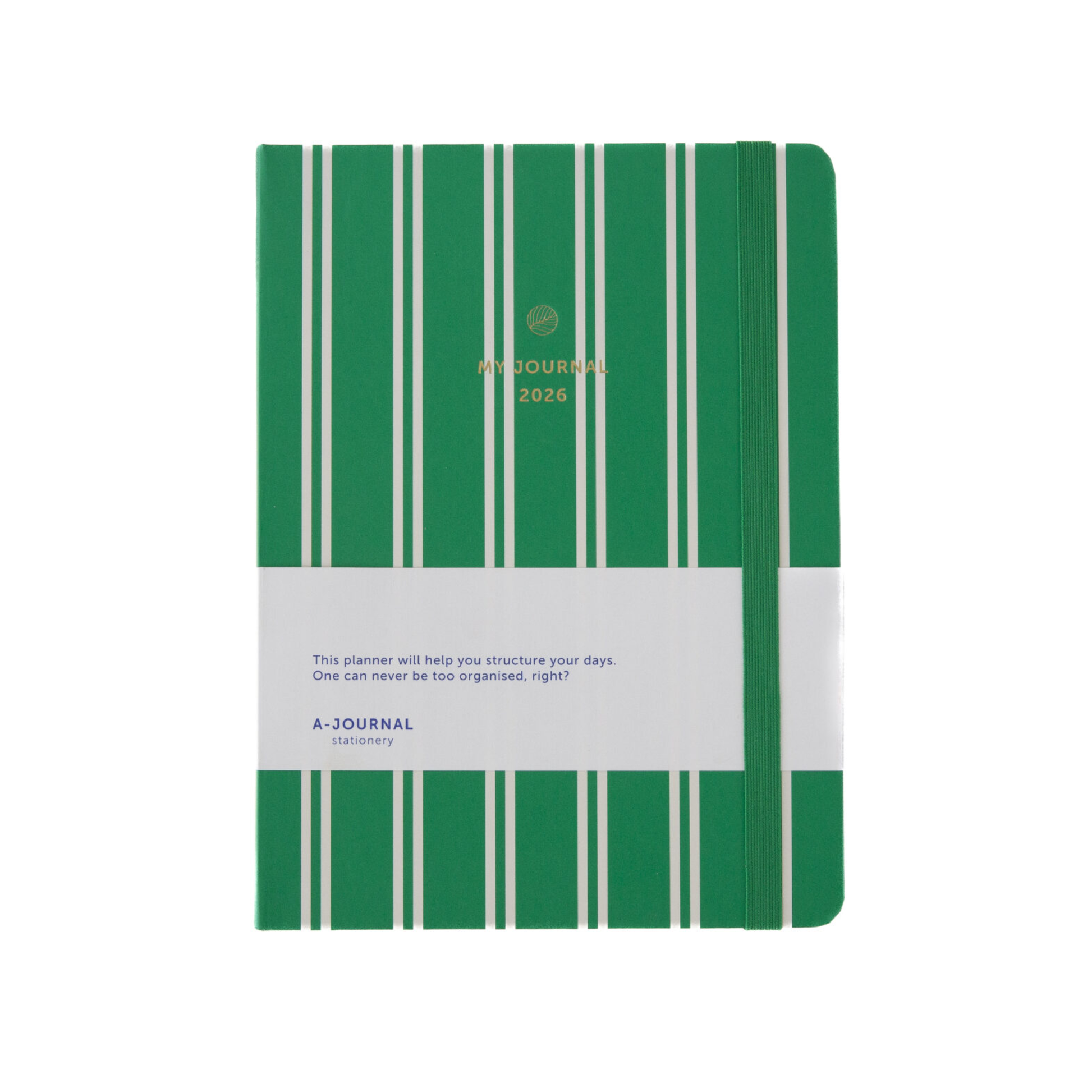 2026 My Journal Weekly Diary - Green Stripes