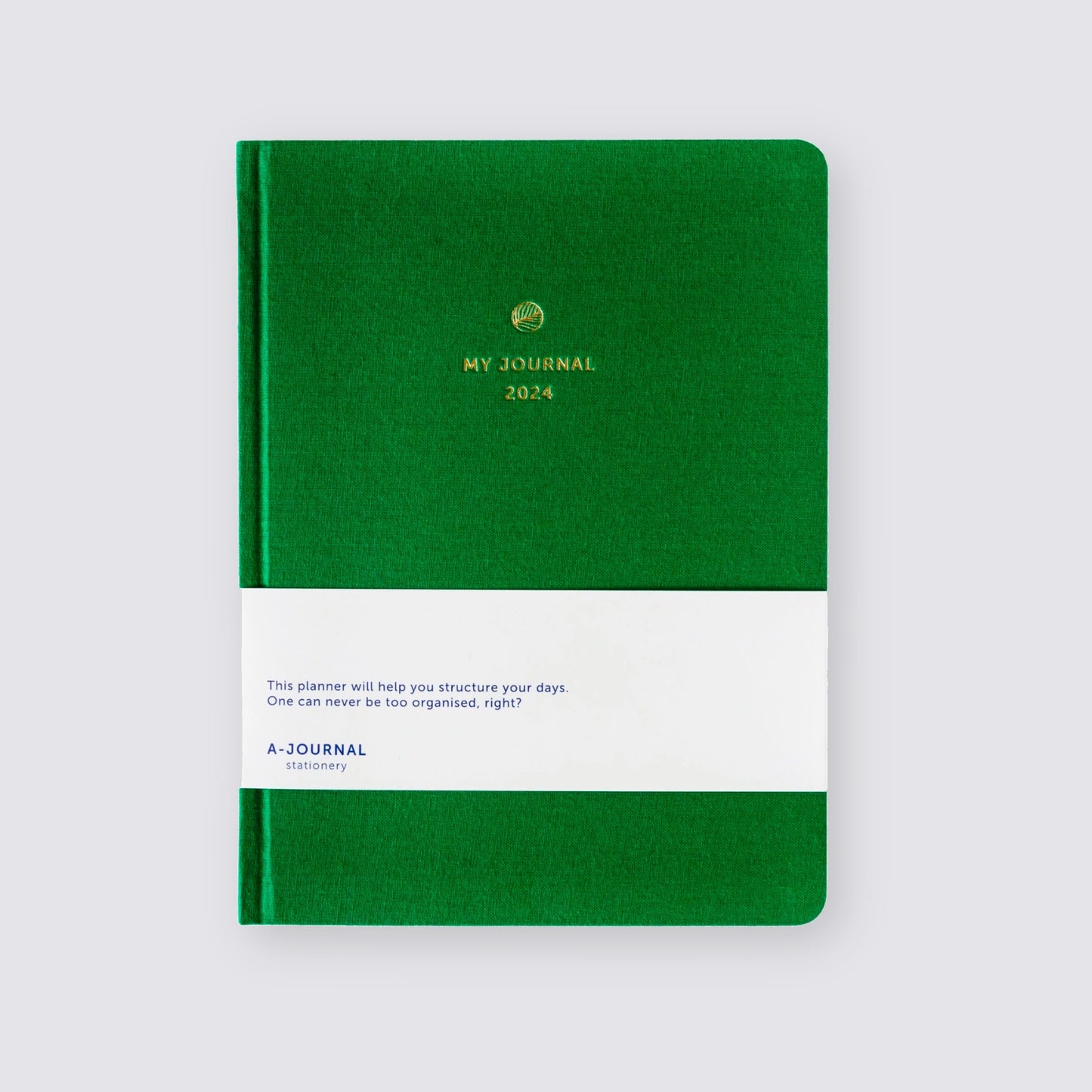 My Journal Diary 2024 - Dark Green Linen