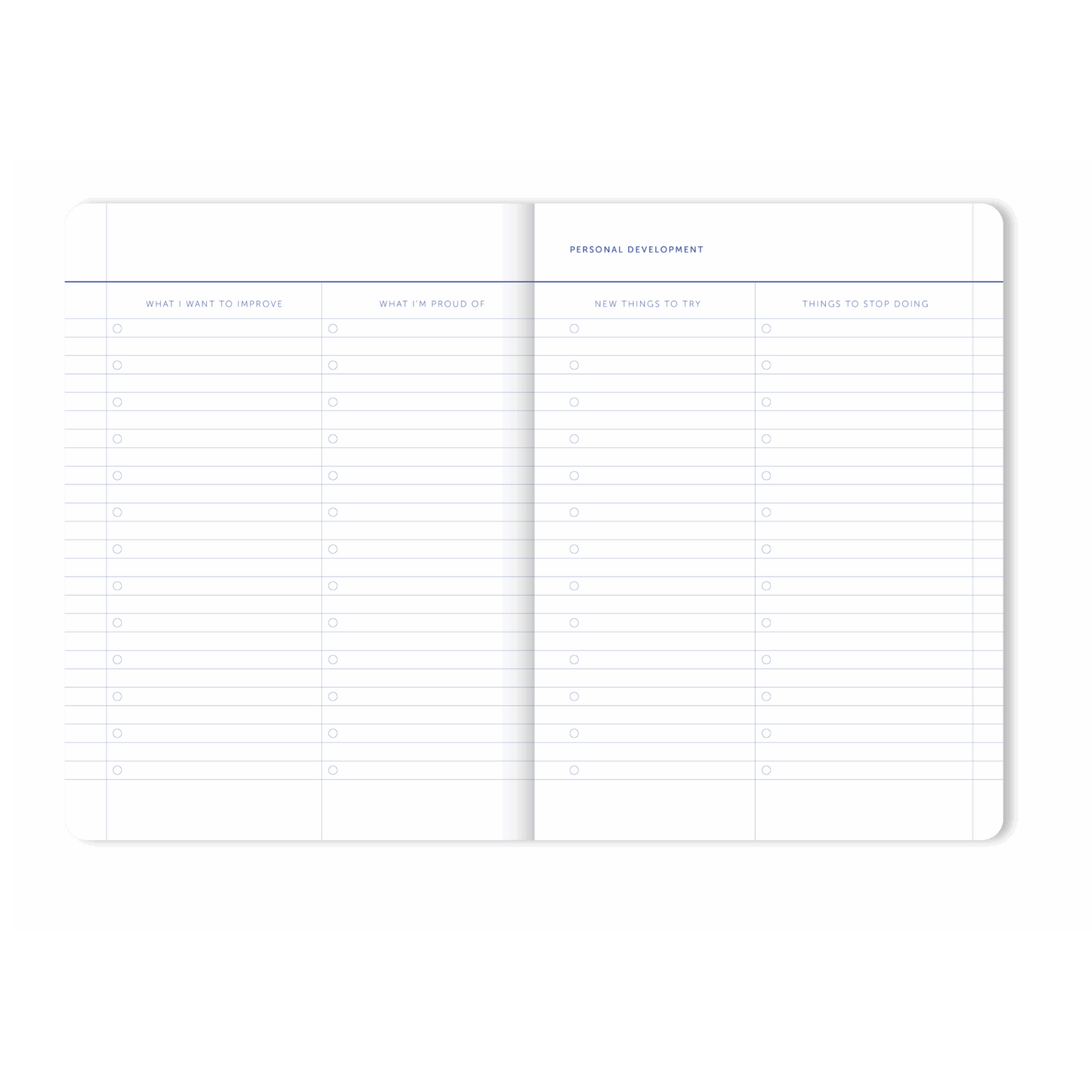 Green Striped Planner Journal