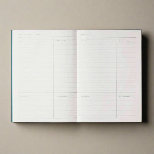Milo Undated Daily Work Journal - Blue Check