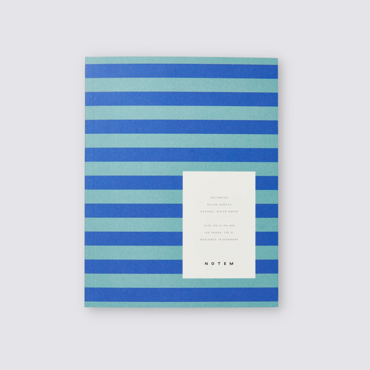blue striped ruled notebook