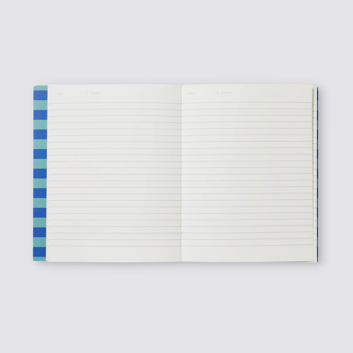 notem una flat lay stripe notebook
