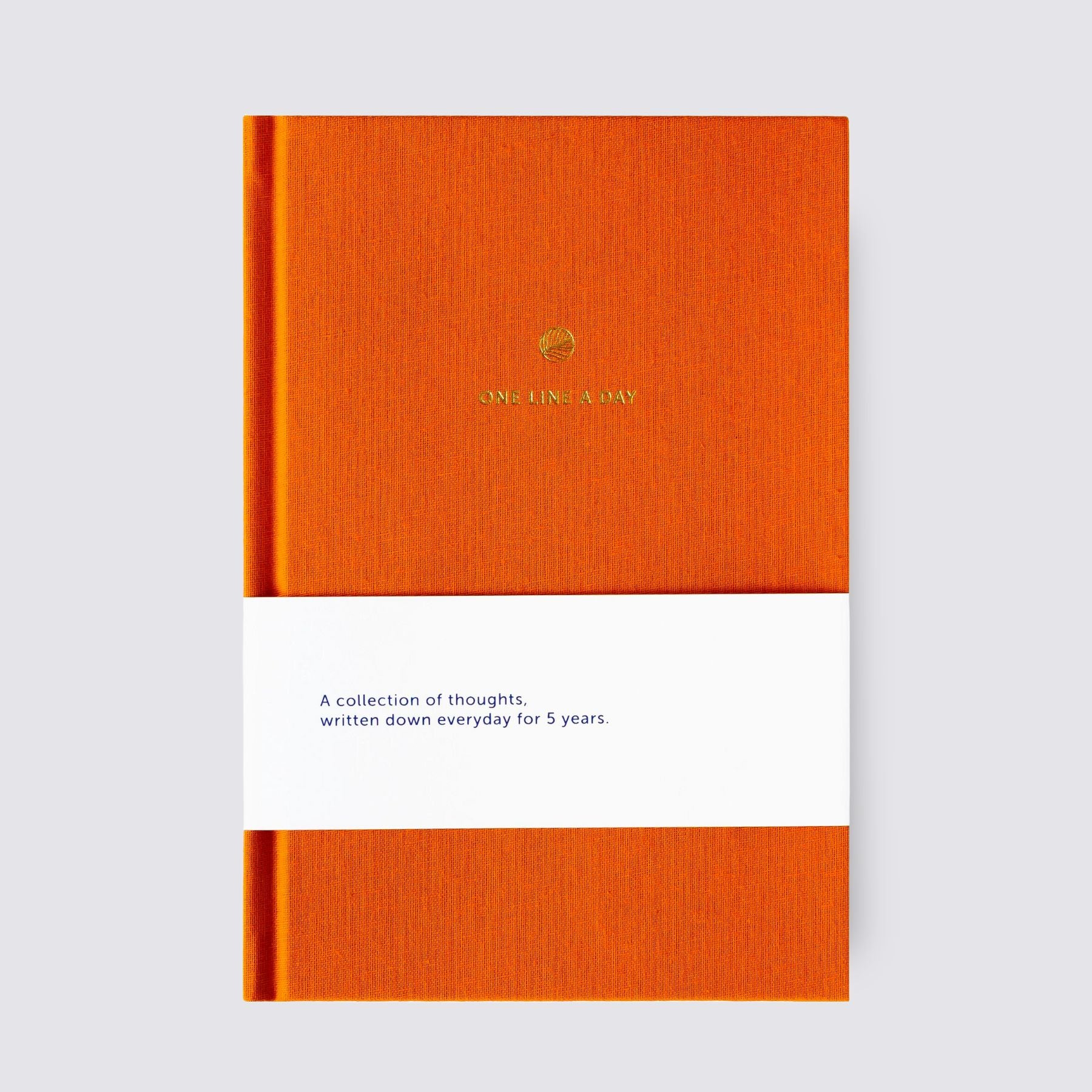 One Line A Day Journal - Orange Book cloth Hardback Notebook – Papersmiths