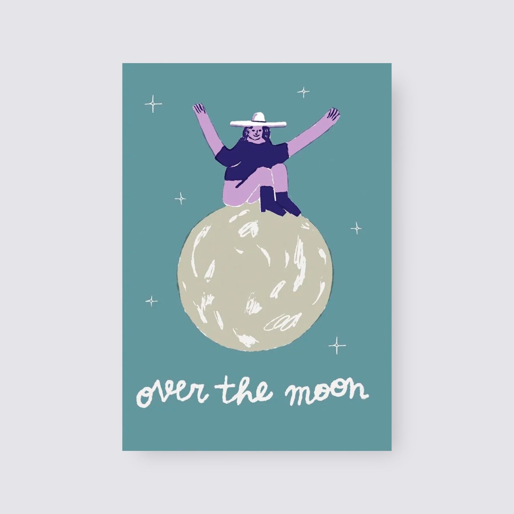 Over the Moon Card