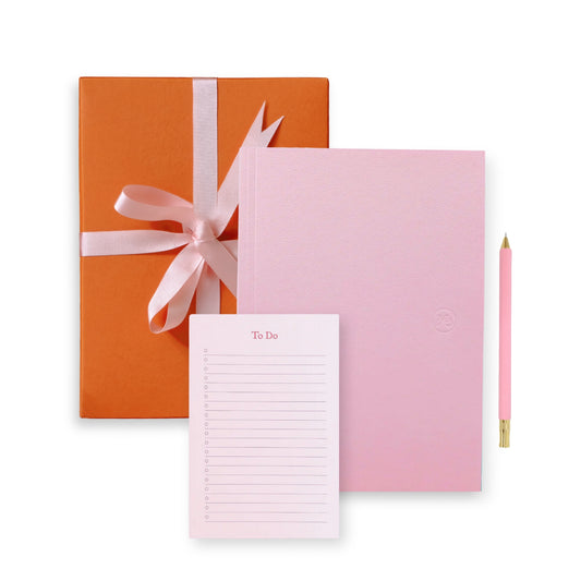 Cowrie Notebook, To Do Pad & Rose Everyday Pen / Ruled paper