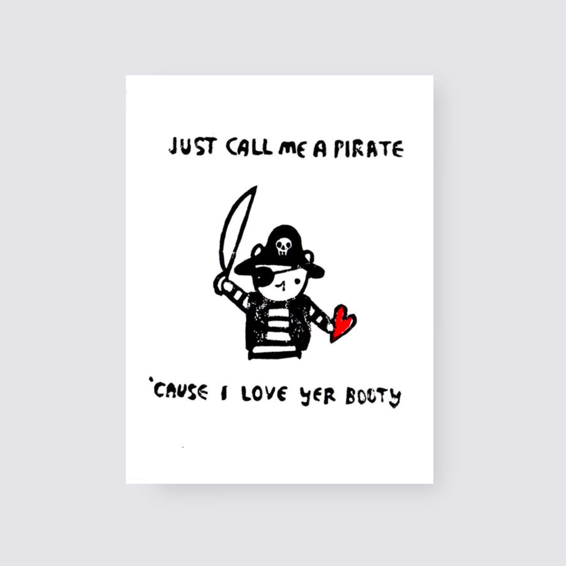 Pirate Booty Valentines Card