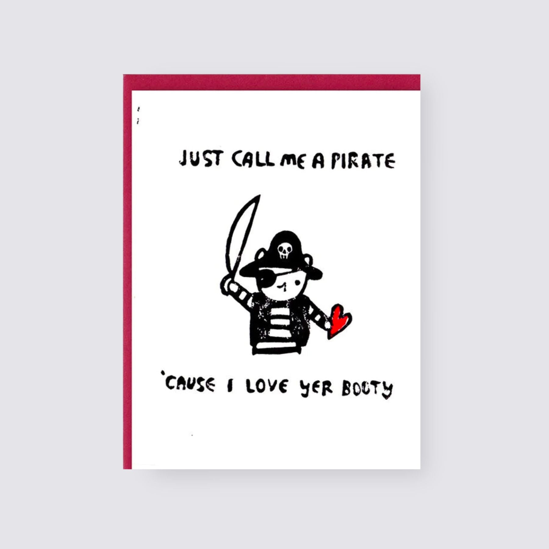 Pirate Booty valentines card