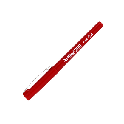 red fine line pen