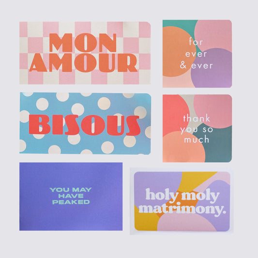 Mixed Retro Card Bundle - Set of Six