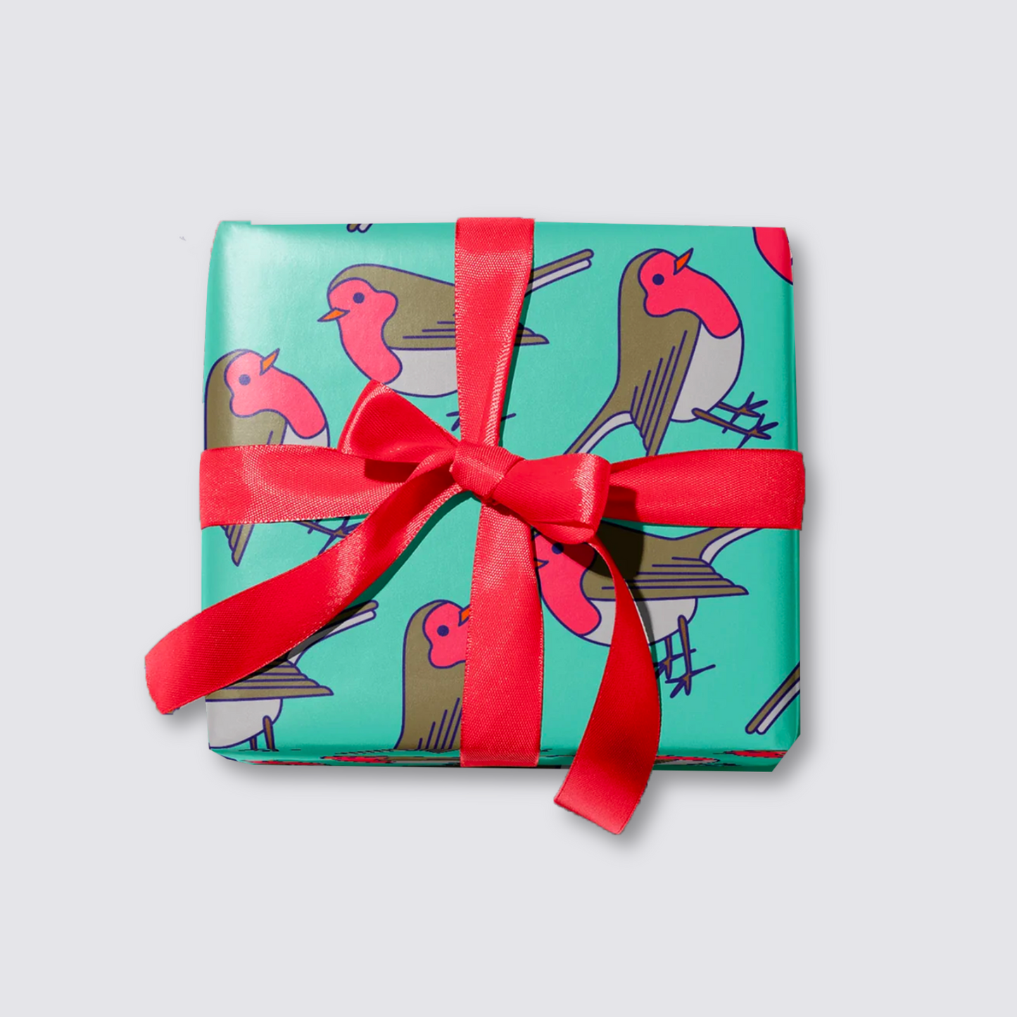 Robin print gift wrap