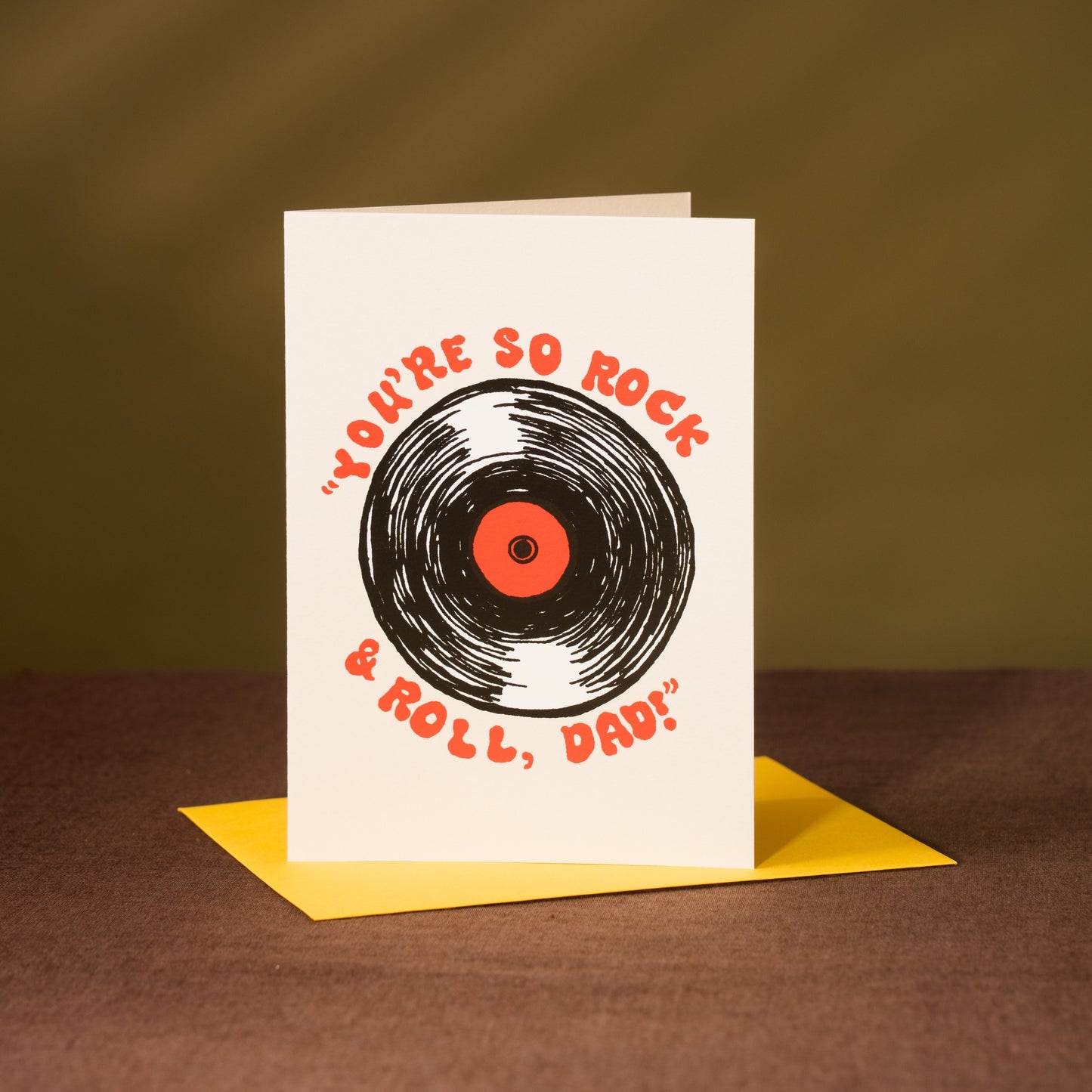 rock and roll fathers day card