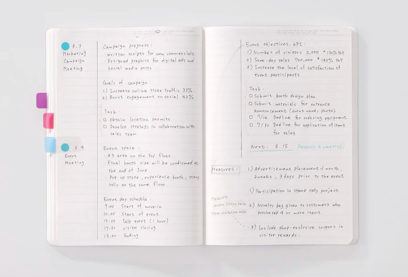 365 Days Ruled Notebook - Yellow / A5