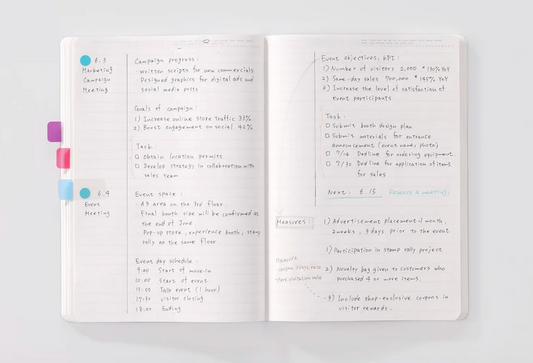 365 Days Ruled Notebook - Blue / A5