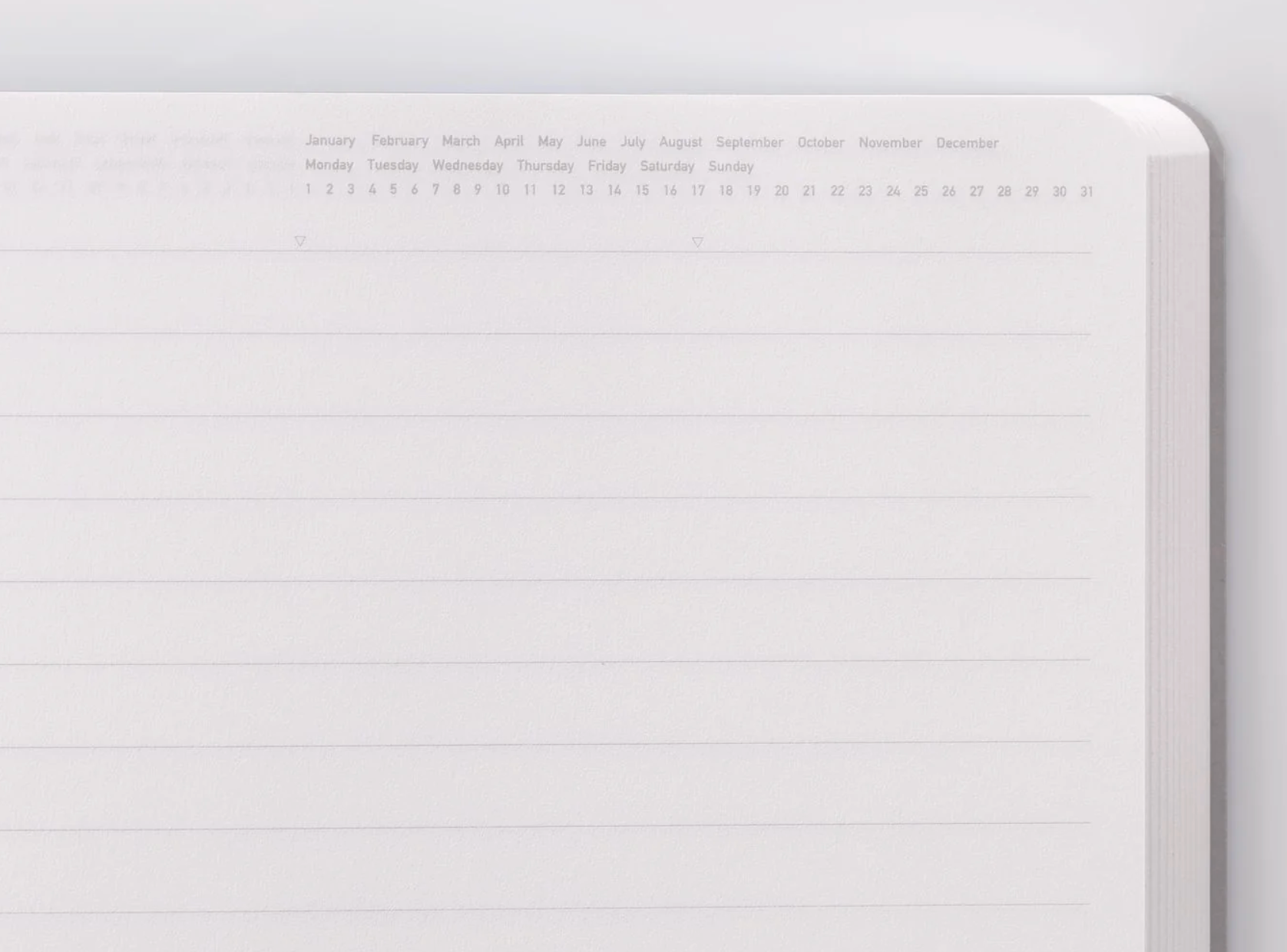 365 Days Ruled Notebook - Yellow / A5