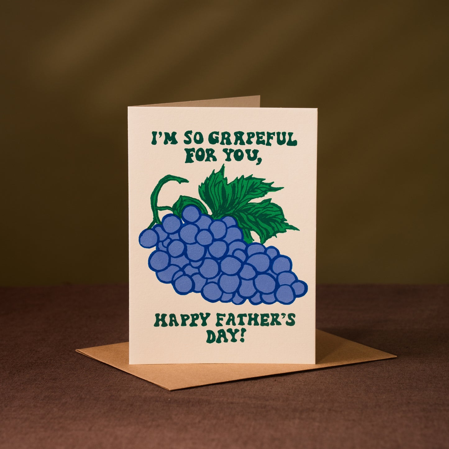 Grapeful Pun Fathers Day Card