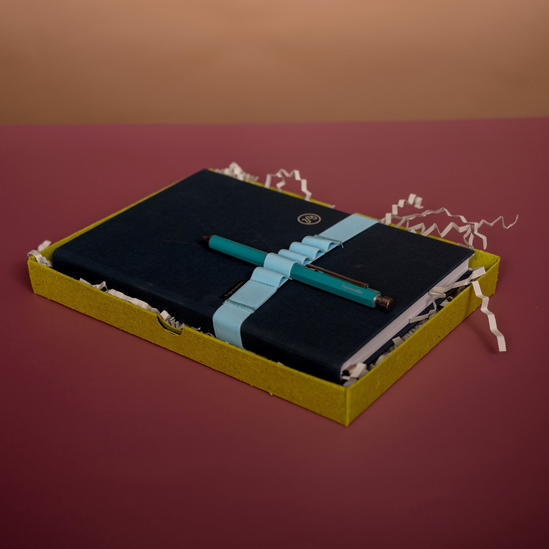 Clifton Lunar Blue Notebook, Band & Primo Pen Trio