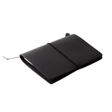 Black leather notebook