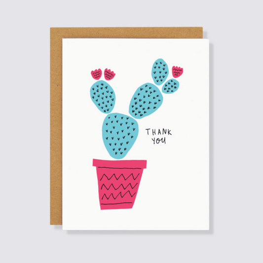 cactus thank you card