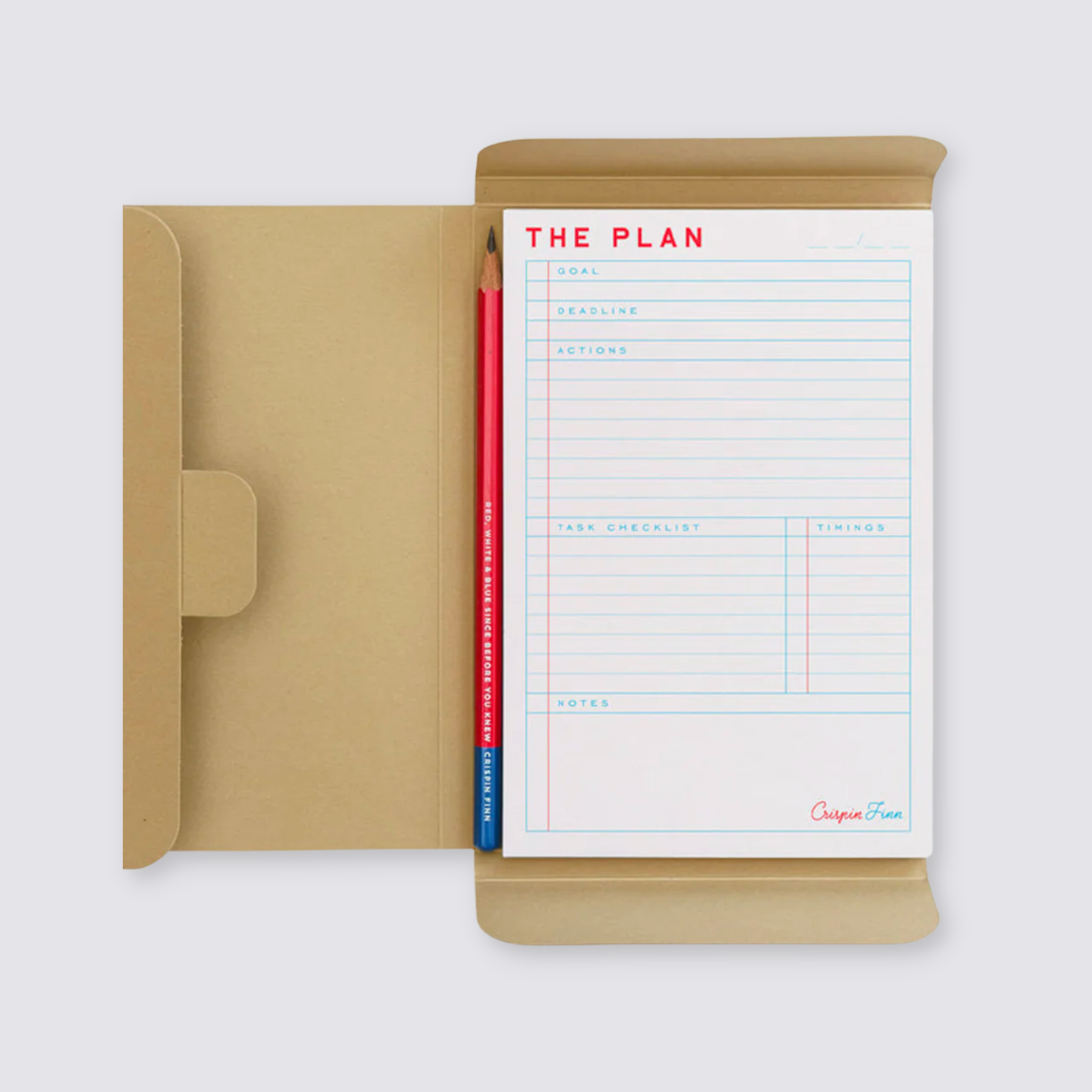 The Plan notepad Crispin Finn