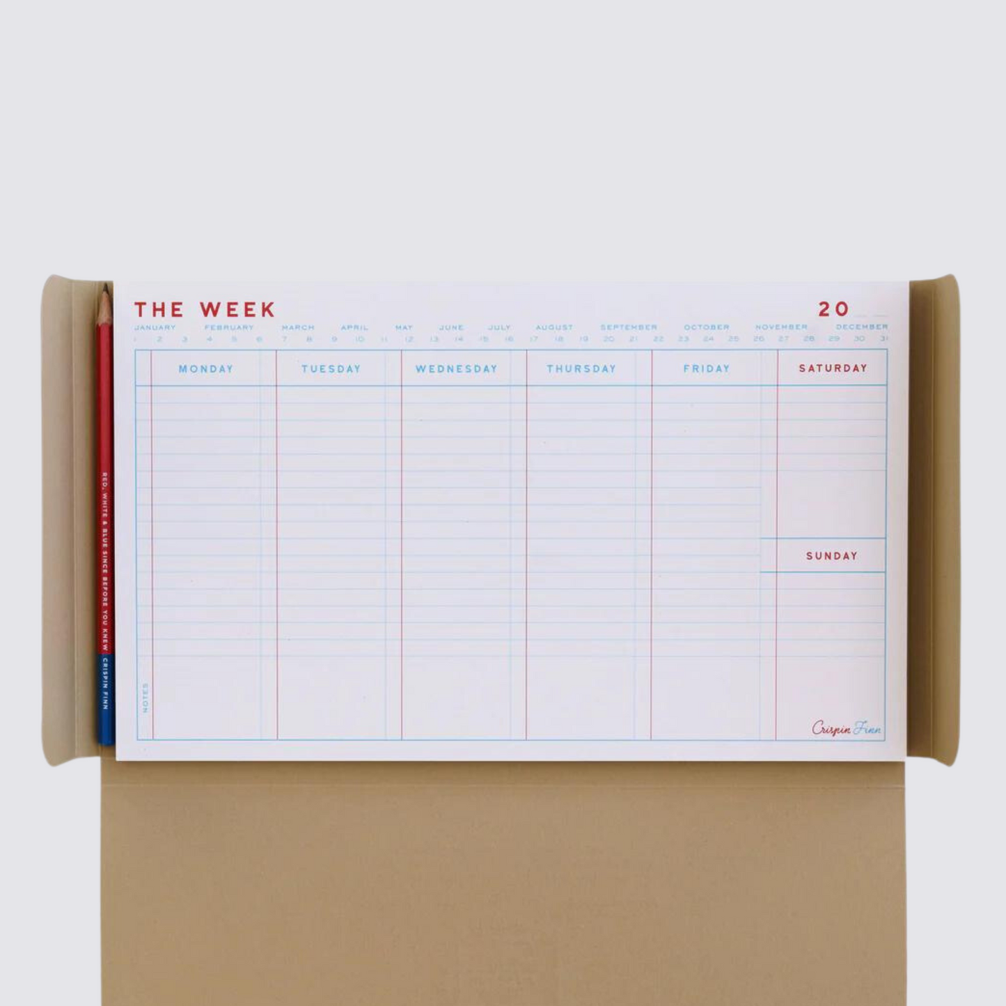 The Week Pad Desktop Planner and Pencil