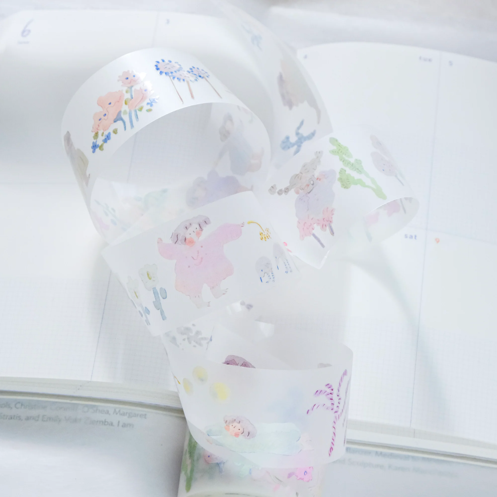Hand illustrated tape. Beautiful gift wrap tape. 