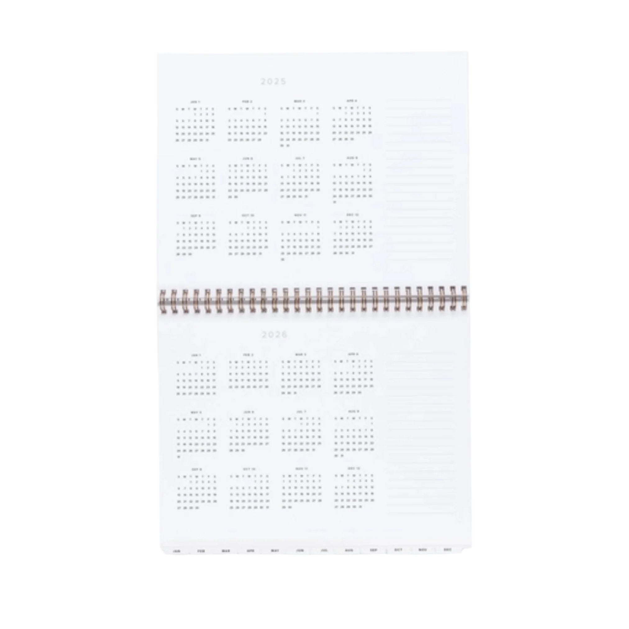 2025 dated planner wire binding