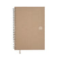 Wiro Bound Notebook in Mocha Brown