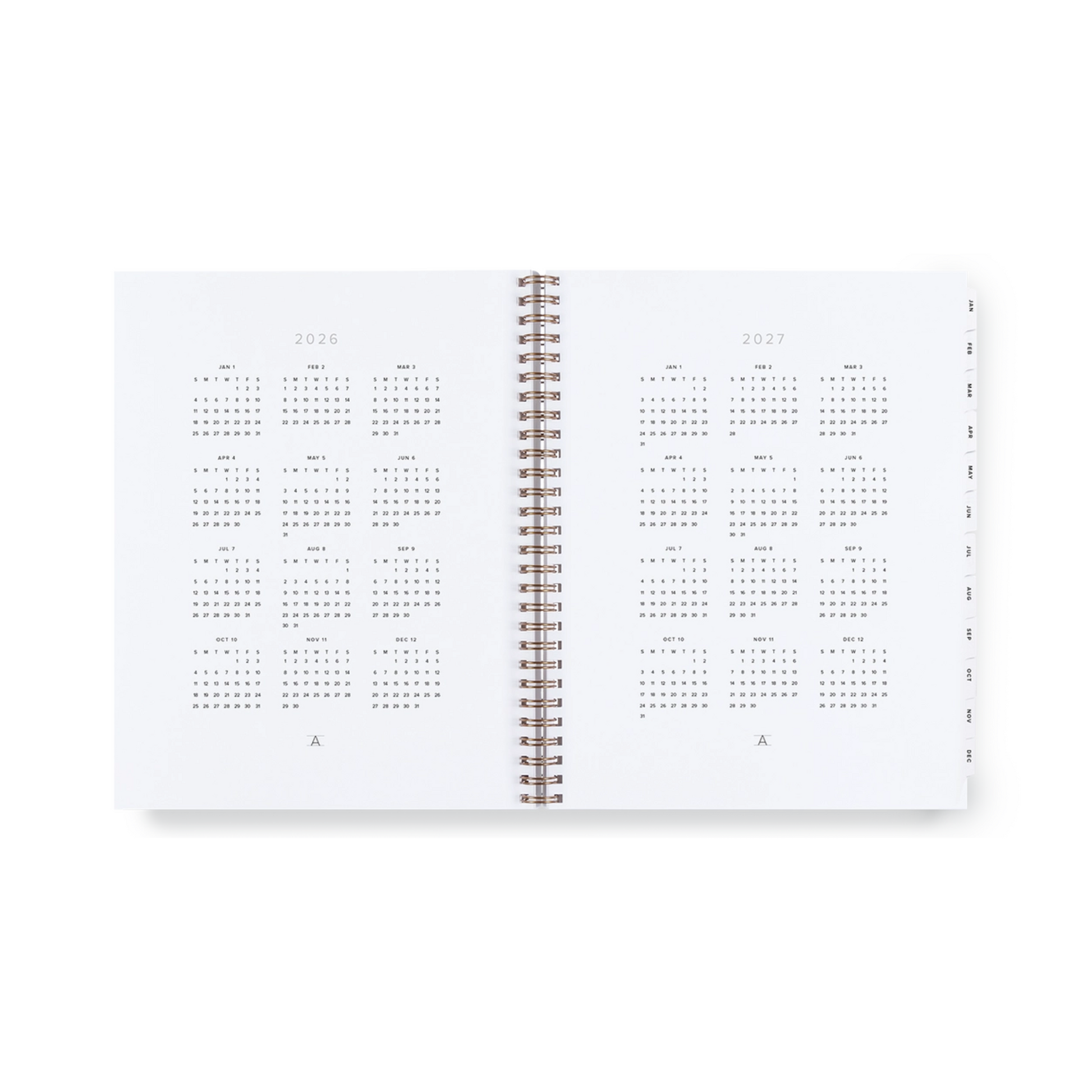 2026 Year Task Planner - Charcoal Grey