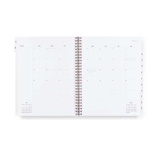 2026 Year Task Planner - Charcoal Grey