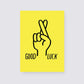 Yellow good luck card